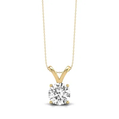 Tilla 0.50 Ct 4 Prong Lab Grown Diamond Solitaire Pendant In Gold