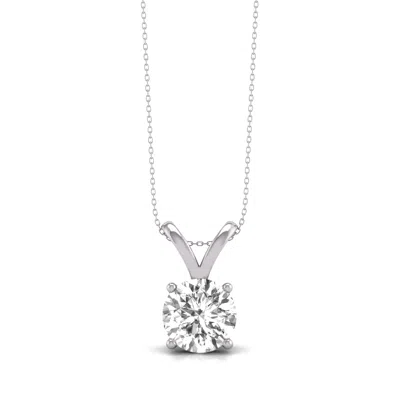 Tilla 0.75 Ct 4 Prong Lab Grown Diamond Solitaire Pendant In Metallic