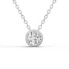 Tilla 1.25 Ct Lab Grown Round Diamond Bezel Passthru Setting Pendant In Metallic