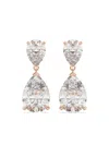 Tilla 14k Rose Gold Lab-grown Diamond Dangling Earrings In Silver