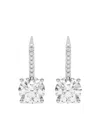 Tilla 14k White Gold Dangling Earrings In Silver