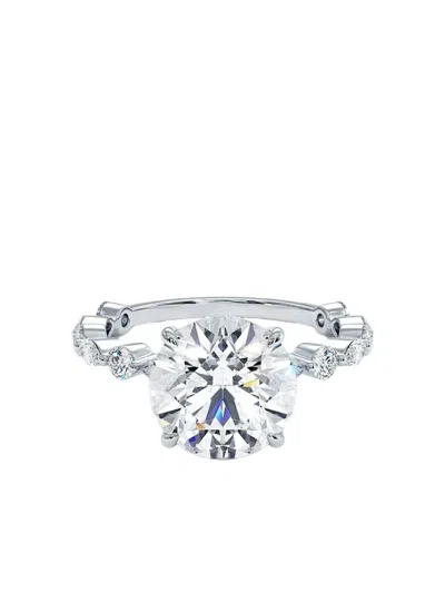 Tilla 14k White Gold Diamond Cocktail Ring In Metallic