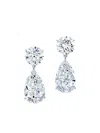 Tilla 14k White Gold Diamond Drop Earrings In Silver