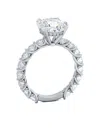 Tilla 14k White Gold Diamond Engagement Ring In Silver
