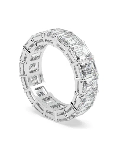 Tilla 14k White Gold Diamond Eternity Band In Silver