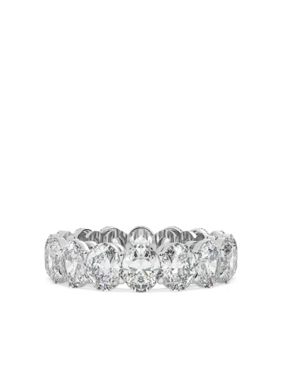 Tilla 14k White Gold Diamond Eternity Ring In Metallic