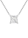 Tilla 14k White Gold Diamond Solitaire Necklace In Silver