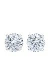 Tilla 14k White Gold Diamond Stud Earrings In Silver