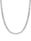 Tilla 14k White Gold Diamond Tennis Necklace In Silver