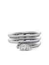 Tilla 14k White Gold Fashion Lab-grown Diamond Ring In Silver