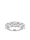 Tilla 14k White Gold Five-stone Lab-grown Diamond Ring In Silver