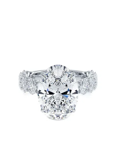 Tilla 14k White Gold Lab-grown Diamond Ring In Metallic