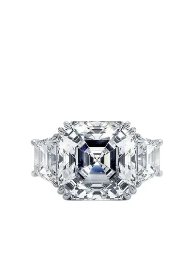 Tilla 14k White Gold Lab-grown Diamond Ring In Silver