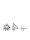 Tilla 14k White Gold Lab-grown Diamond Stud Earrings In Silver