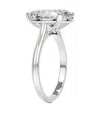 Tilla 14k White Gold Oval Diamond Solitaire Ring In Metallic