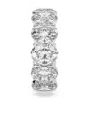 Tilla 14k White Gold Oval Lab Grown Diamond Ring In Silver