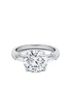 Tilla 14k White Gold Round Diamond Ring In Silver