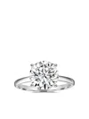 Tilla 14k White Gold Solitaire Diamond Ring In Silver