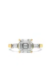 Tilla 14k Yellow Gold Asscher Lab-grown Diamond Ring In Metallic