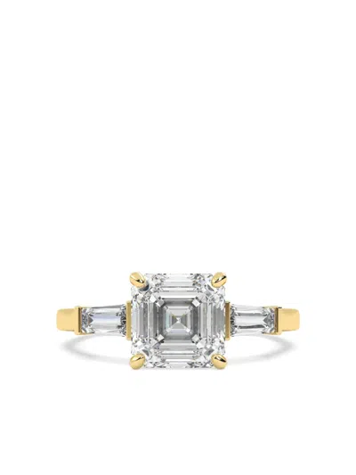 Tilla 14k Yellow Gold Asscher Lab-grown Diamond Ring In Metallic