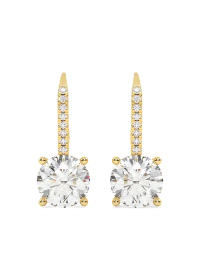 Tilla 14k Yellow Gold Diamond Dangling Earrings