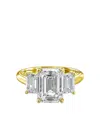 Tilla 14k Yellow Gold Diamond Three Stone Ring In Gold