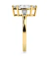 Tilla 14k Yellow Gold Diamond Three Stone Ring In Gold
