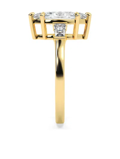 Tilla 14k Yellow Gold Diamond Three Stone Ring