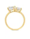 Tilla 14k Yellow-gold Toi Et Moi Lab-grown Diamond Ring In Gold