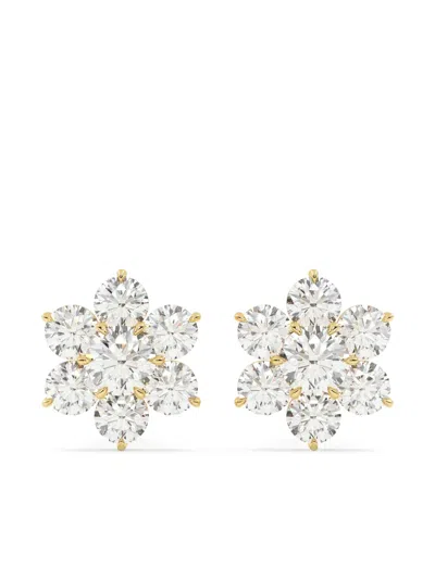 Tilla 14kt Cluster Earrings In White