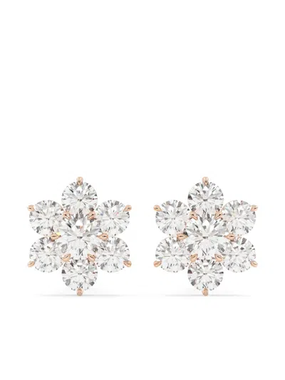 Tilla 14kt Lab-grown Diamond Cluster Earrings In Gold