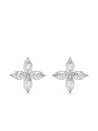 Tilla 14kt Marquise-cut Earrings In Silver