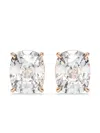 Tilla 14kt Rose Gold Diamond Cushion Earrings In White
