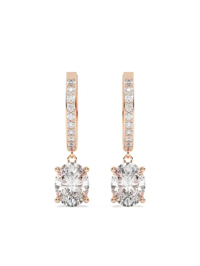 Tilla 14kt Rose Gold Oval Earrings