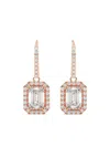 Tilla 14kt Rose Prong Setting Earrings In Gold
