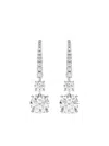 Tilla 14kt White Gold Lab Grown Diamond Dangling Earrings In Metallic