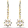 Tilla 14kt Yellow Gold Flower Dangling Earrings In Gold