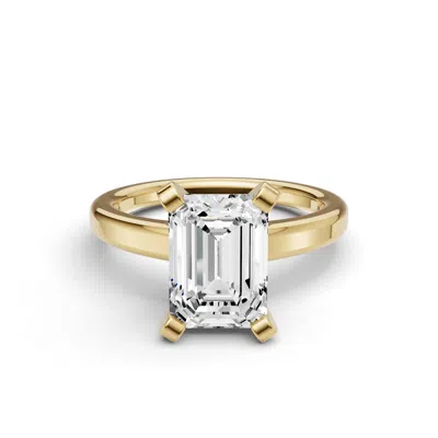 Tilla 1ct Emerald Cut Lab Grown Diamond Solitaire Ring In Gold