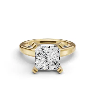 Tilla 3ct Princess Cut Lab Grown Diamond Solitaire Ring In Gold