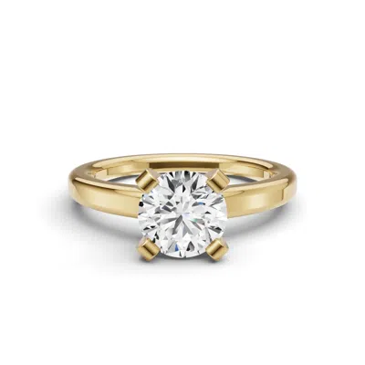 Tilla 3ct Round Cut Lab Grown Diamond Solitaire Ring In Yellow