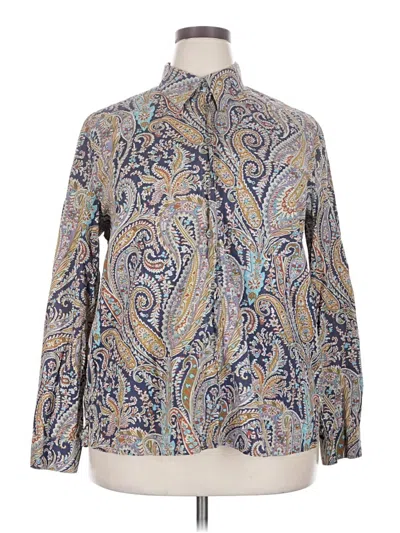 Pre-owned Tilley Long Sleeve Blouse In Blue