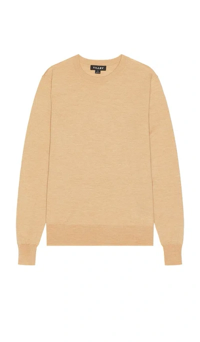 Tilley Merino Crew Sweater In 카멜