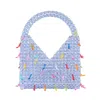 Tillie Beads Women's Blue Purple Tinkle-toes Classic Bead Handbag