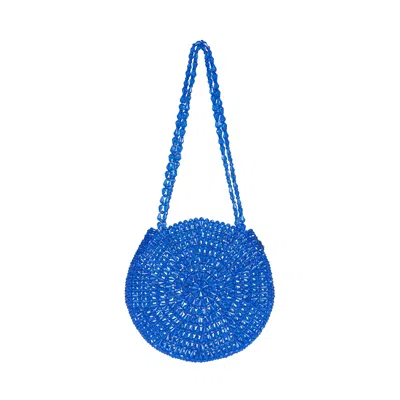Tillie Beads Women's Blue Round Beach Bead Bag