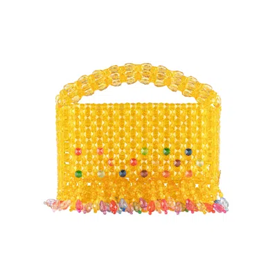 Tillie Beads Women's Blue / Yellow / Orange Sunny Yellow Bead Bag