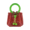 Tillie Beads Women's Brown Bucket Bead Bag In Brown