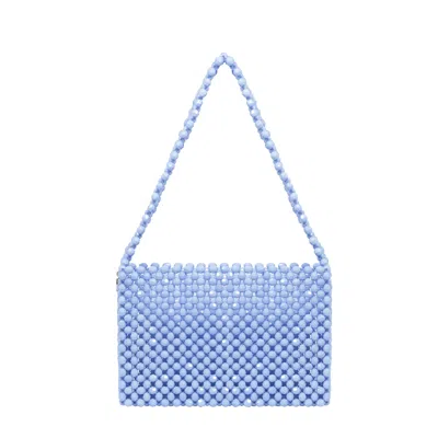 Tillie Beads Women's Color Pop Beaded Shoulder Bag - Blue