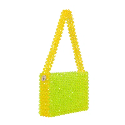 Tillie Beads Women's Color Pop Beaded Shoulder Bag - Green