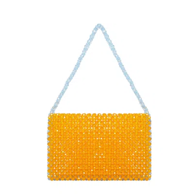 Tillie Beads Women's Color Pop Beaded Shoulder Bag - Orange