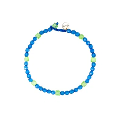 Tillie Beads Women's Dark Sky Blue Daily Wear Carnival Bead Necklace